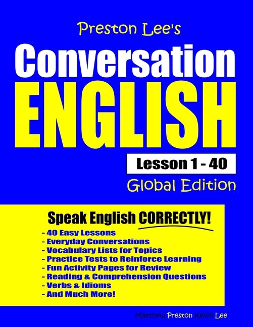 Front cover_Preston Lee's Conversation English - Global Edition Lesson 1 - 40
