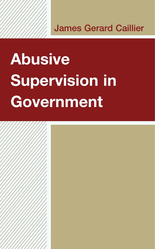 Front cover_Abusive Supervision In Government