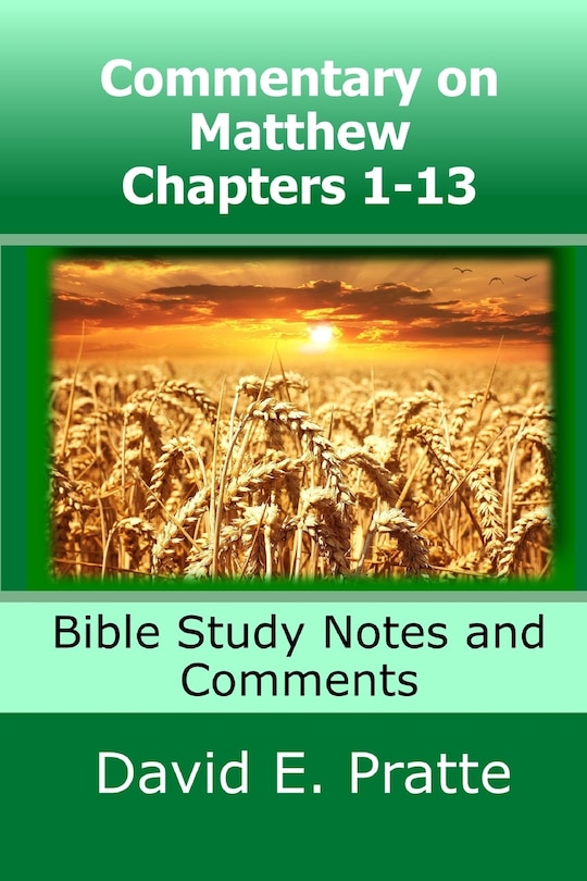 Front cover_Commentary on Matthew Chapters 1-13