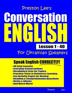 Front cover_Preston Lee's Conversation English For Ukrainian Speakers Lesson 1 - 40