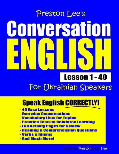 Front cover_Preston Lee's Conversation English For Ukrainian Speakers Lesson 1 - 40