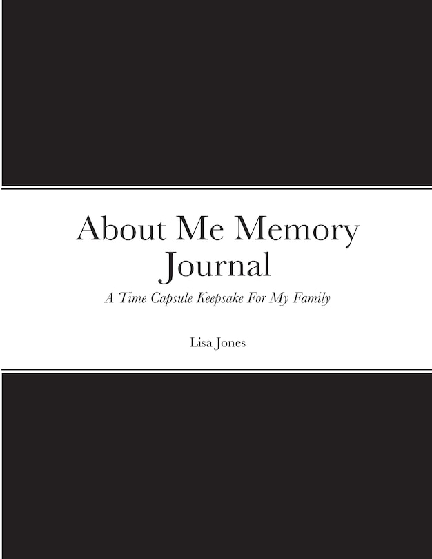 Front cover_About Me Memory Journal