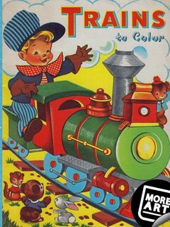 Front cover_Trains To Color Coloring Book
