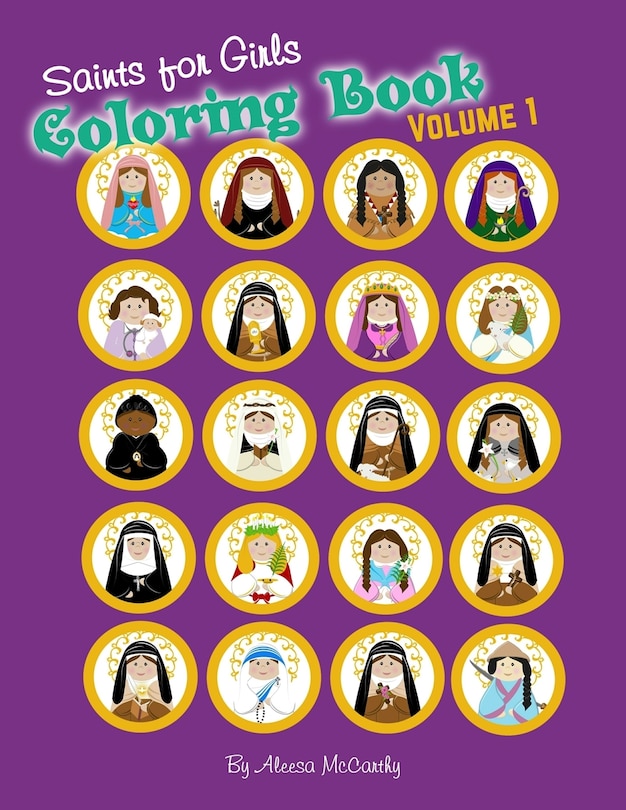 Front cover_Saints for Girls Coloring Book