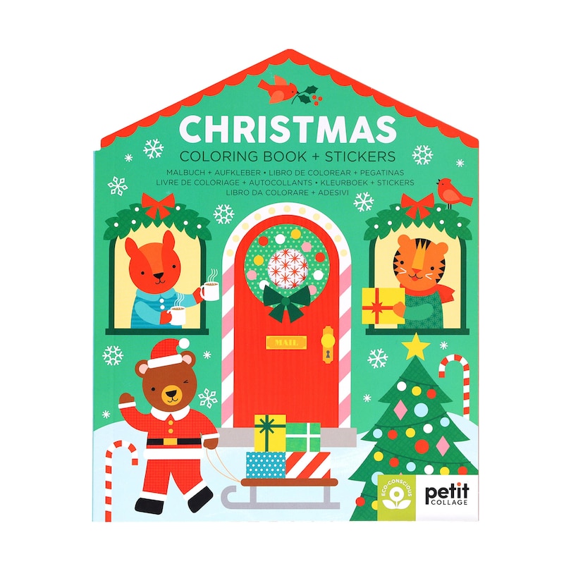 Front cover_Christmas Coloring Book + Stickers