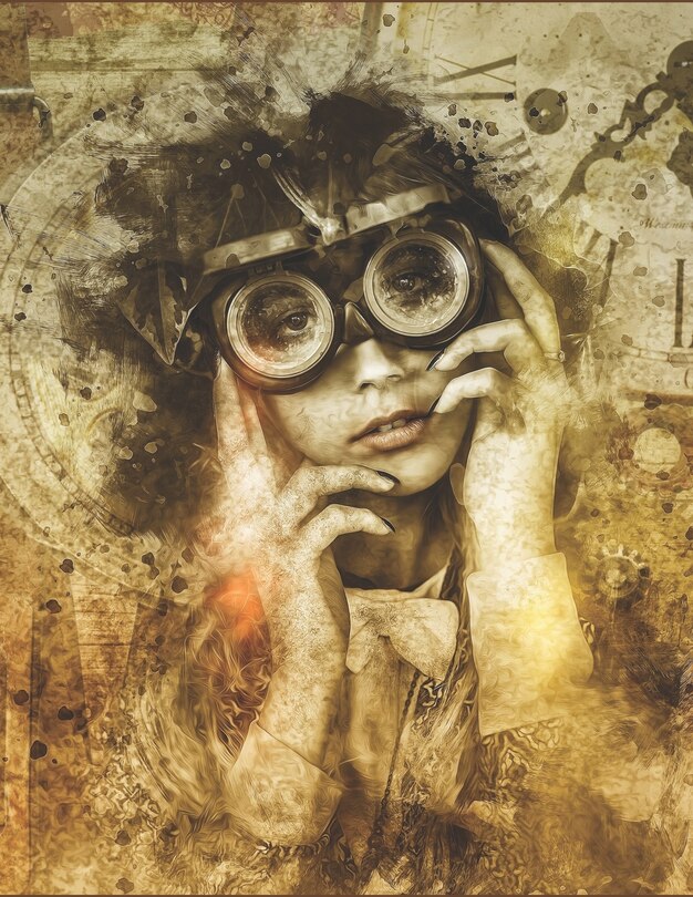 Couverture_Steampunk Aviator Composition Notebook