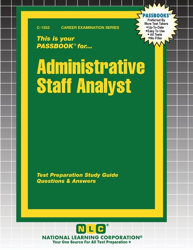 Front cover_Administrative Staff Analyst
