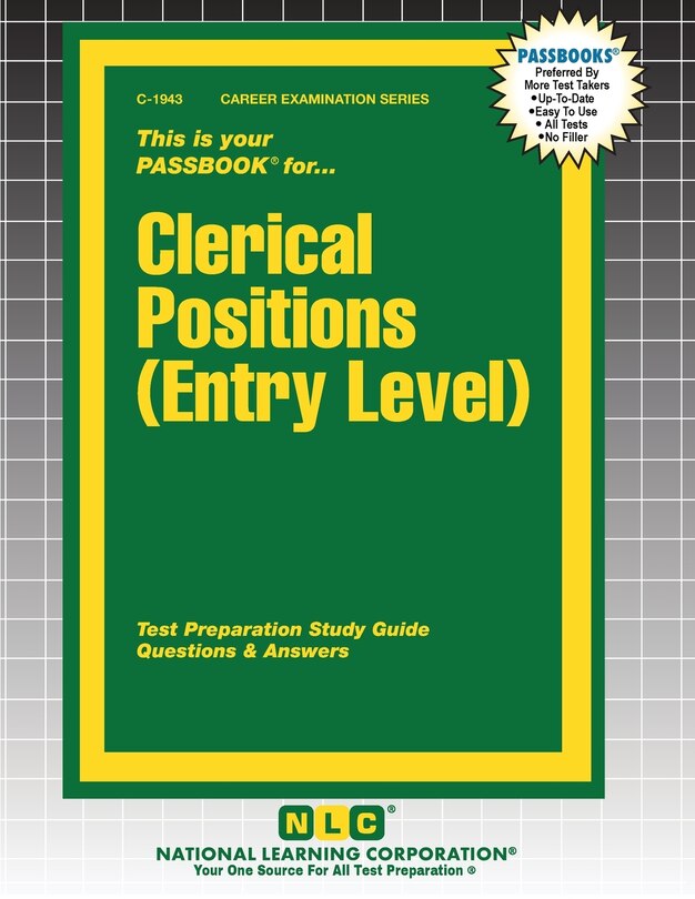 Couverture_Clerical Positions (Entry Level)