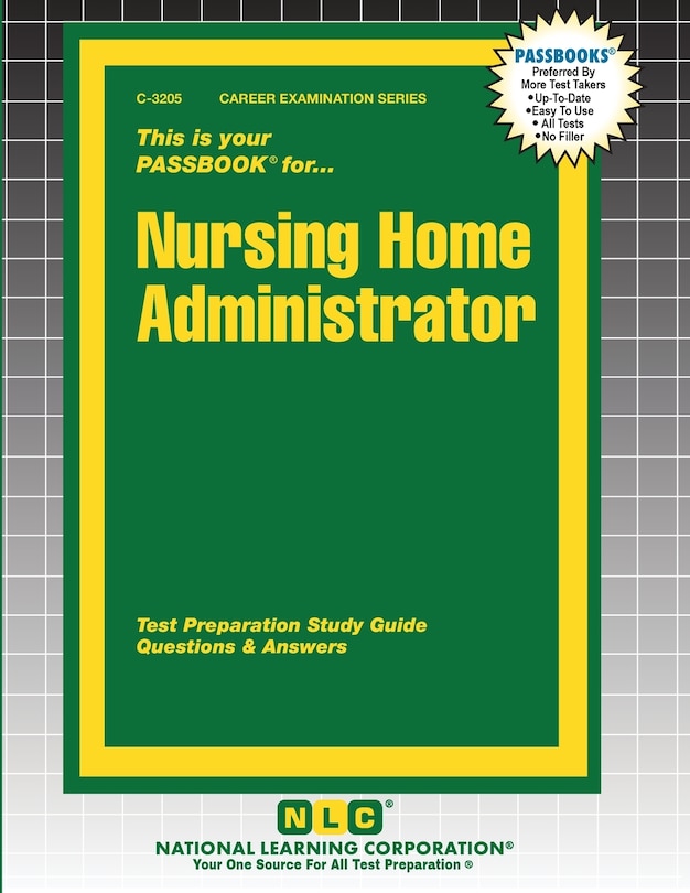 Front cover_Nursing Home Administrator