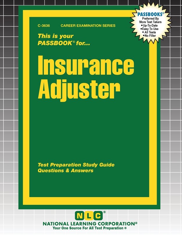 Front cover_Insurance Adjuster