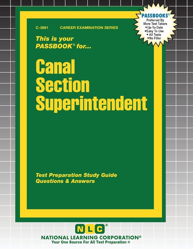 Front cover_Canal Section Superintendent