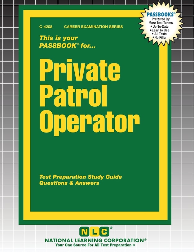 Front cover_Private Patrol Operator