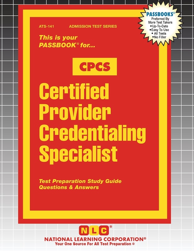 Front cover_Certified Provider Credentialing Specialist (CPCS)