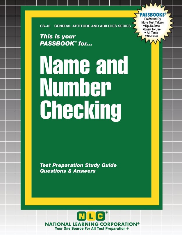 Front cover_Name and Number Checking