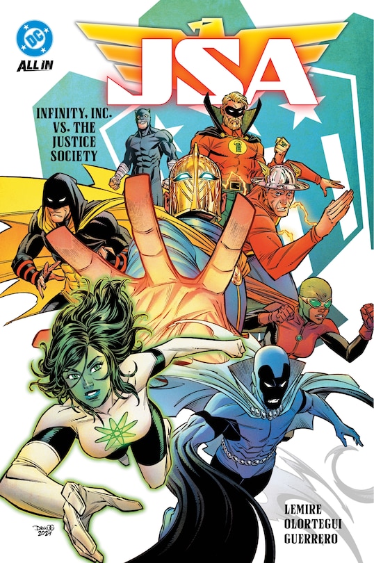 Front cover_JSA Vol. 1: Infinity, Inc vs. The Justice Society