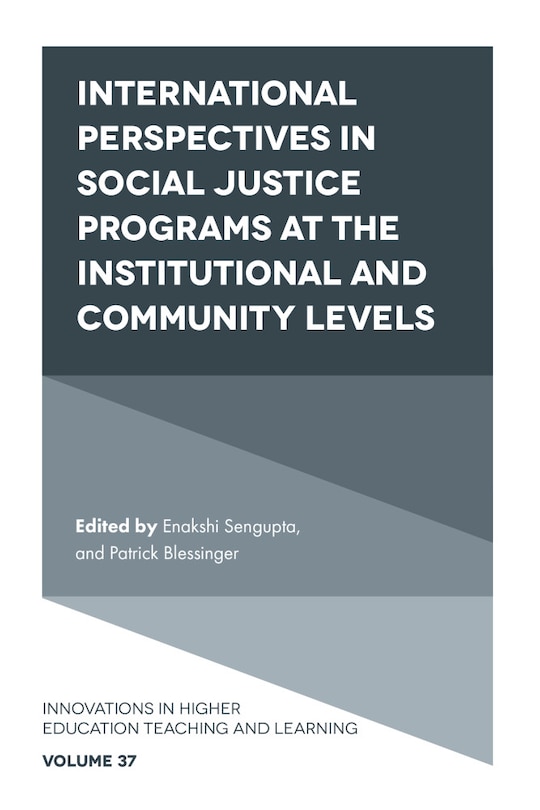 Front cover_International perspectives in social justice programs at the institutional and community levels