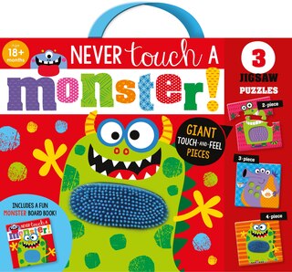 Front cover_NEVER TOUCH A MONSTER BK & JIGSAW