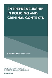 Couverture_Entrepreneurship in Policing and Criminal Contexts
