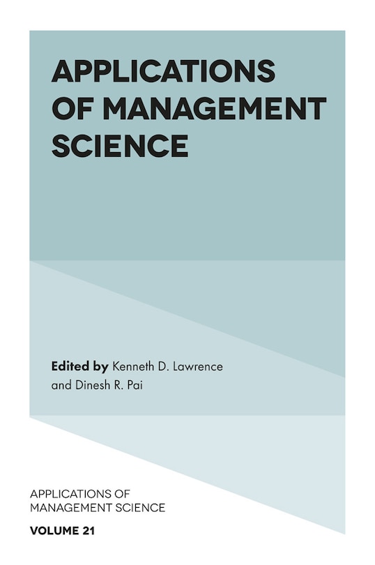 Couverture_Applications of Management Science