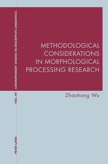 Couverture_Methodological Considerations in Morphological Processing Research