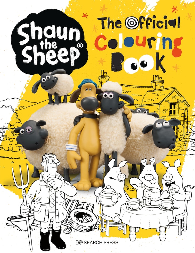 Front cover_Shaun The Sheep - The Official Colouring Book