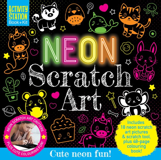NEON SCRATCH ART, Book by Kits Activity (Boxed Set/Slip Case/Casebound) www.chapters.indigo.ca