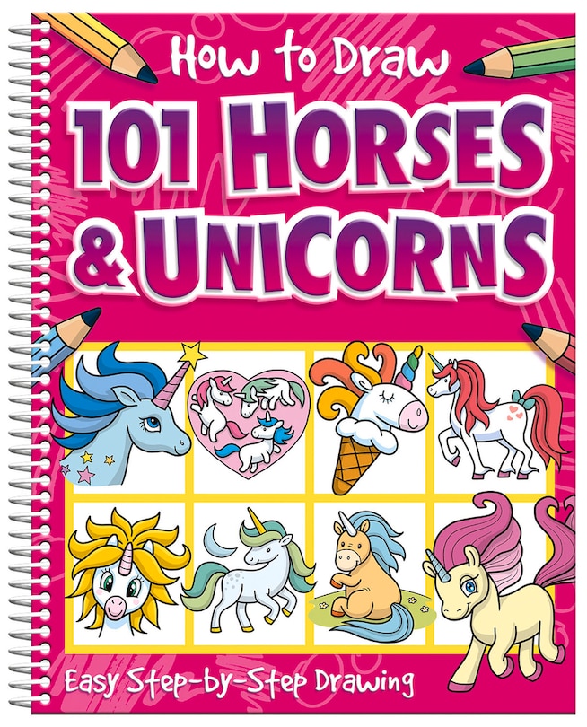 Front cover_How To Draw 101 Horses and Unicorns