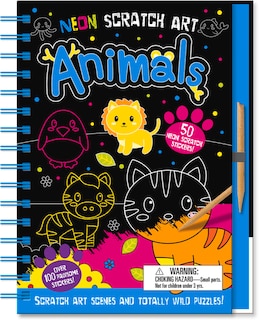 Front cover_Neon Scratch Art Animals