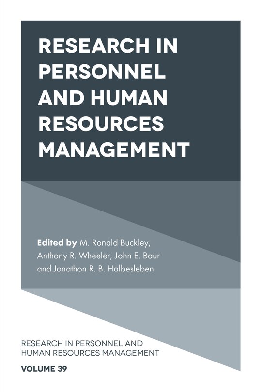Front cover_Research in Personnel and Human Resources Management