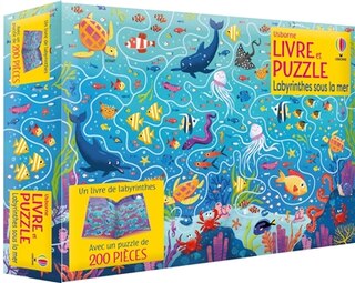 Front cover_Labyrinthes sous la mer : livre et puzzle