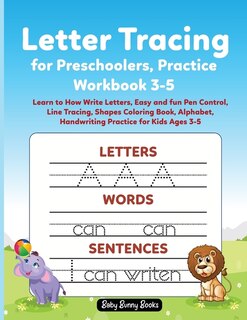 Front cover_Letter Tracing For Preschoolers, Practice Workbook 3-5
