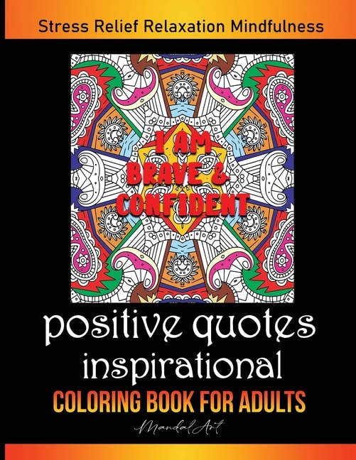 Couverture_Positive Quotes Inspirational, Mandala Coloring Book For Adult