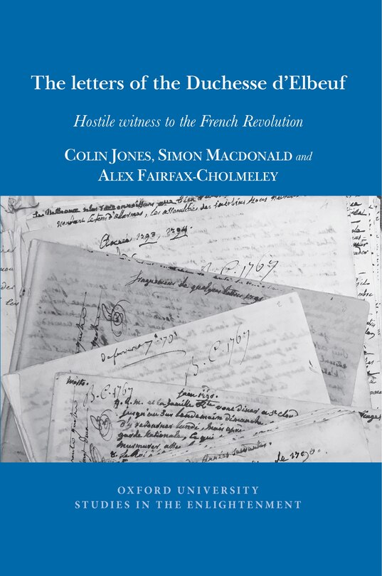 Couverture_The Letters of The Duchesse d'Elbeuf