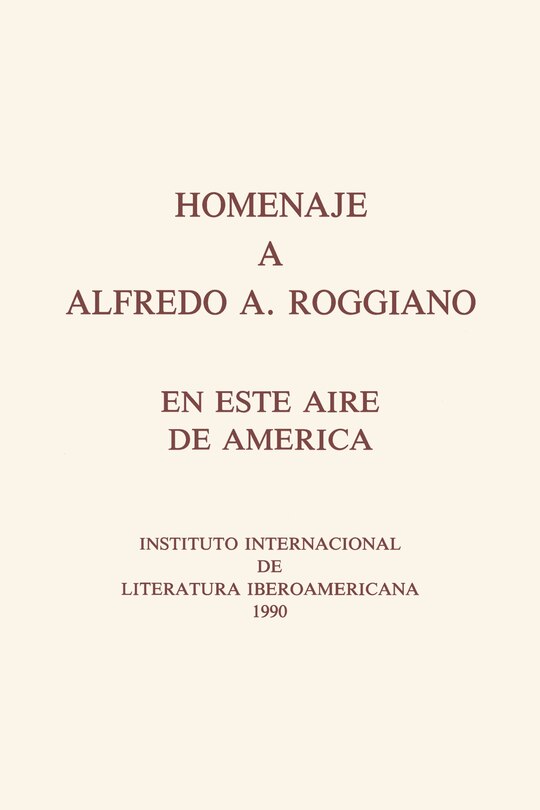 Front cover_Homenaje a Alfredo A. Roggiano