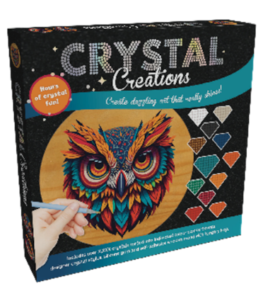 Crystal Creations Wooden Circle Art: Owl