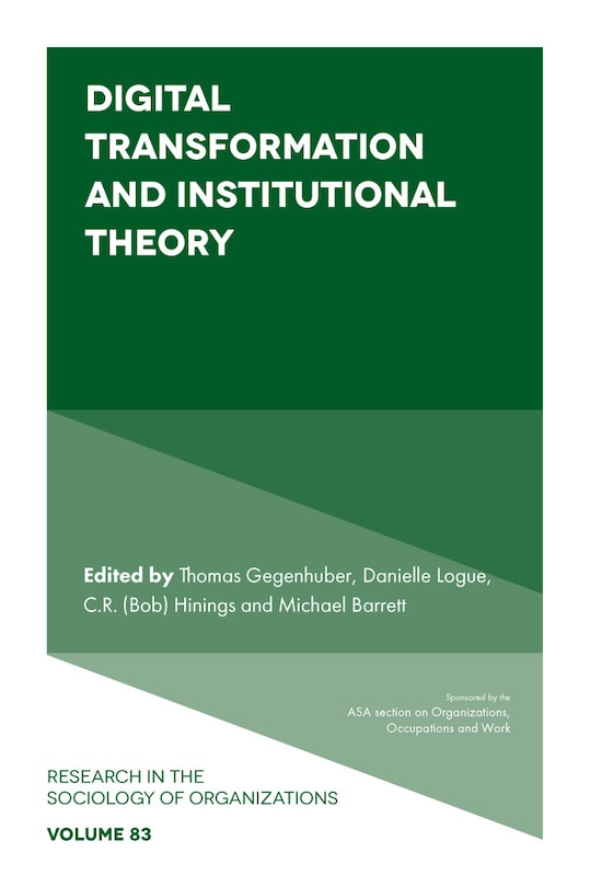 Front cover_Digital Transformation and Institutional Theory