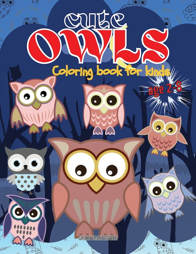 Front cover_Cute Owls coloring book
