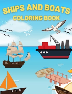 Front cover_Ships And Boats Coloring Book
