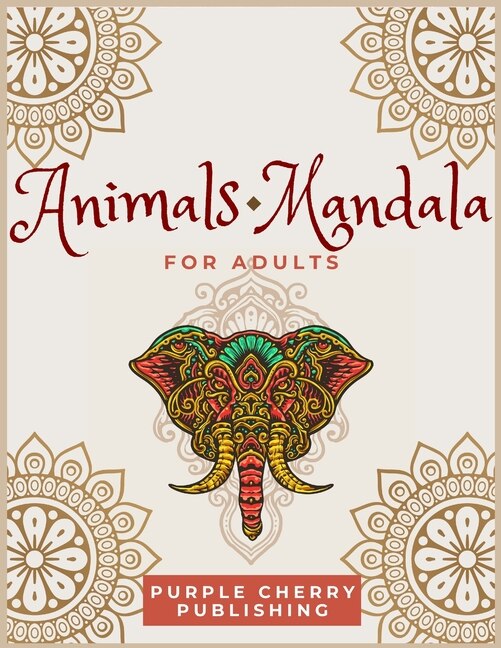Front cover_Animals Mandala coloring book for adults