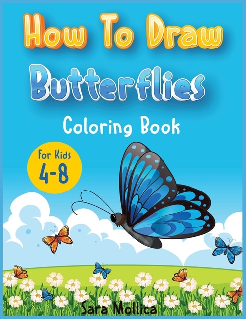 Couverture_How to draw Butterfly coloring book for kids 4-8