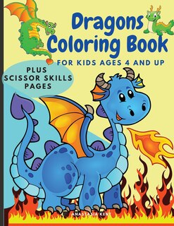 Front cover_Dragons Coloring Book for Kids Ages 4 and UP