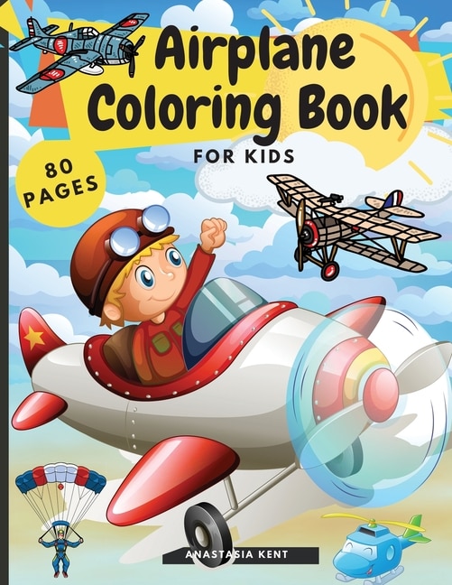 Front cover_Airplane Coloring Book for Kids