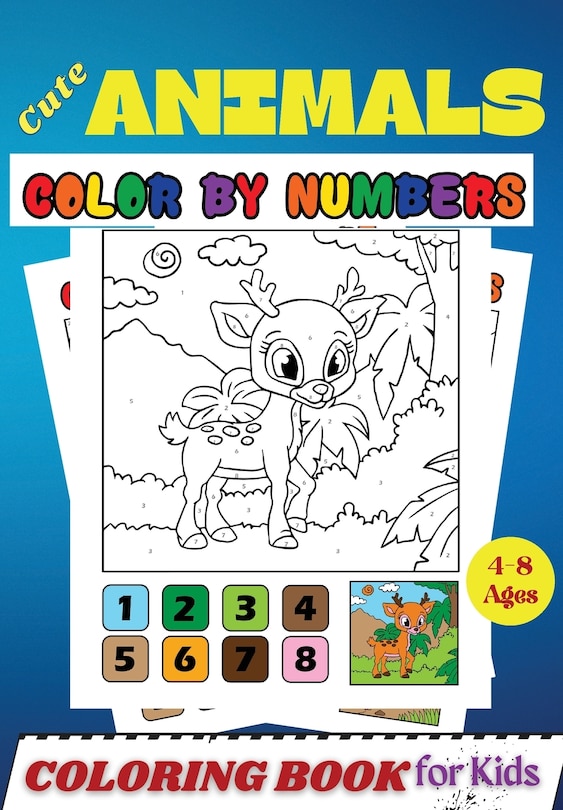 Couverture_Cute Animals Color By Numbers Coloring Book For Kids Ages 4-8