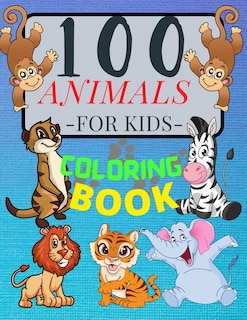 Front cover_100 ANIMALS for Kids Coloring Book