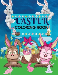 Front cover_Easter Coloring Book 50 amazing Designs for Kids in Large Print