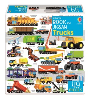 Front cover_Usborne Book and Jigsaw: Trucks