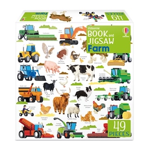 Front cover_Usborne Book and Jigsaw: Farm