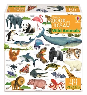 Front cover_Usborne Book and Jigsaw: Wild Animals