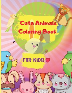 Front cover_Cute Animals Coloring Book for Kids