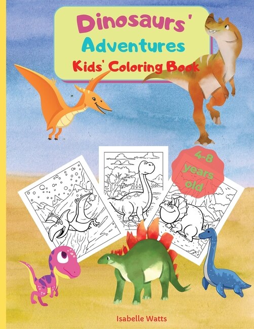 Front cover_Dinosaurs' Adventures - Kids' Coloring Book